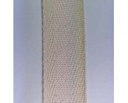 Cadarço 100% Algodão - Espinha de Peixe - CRU - 25 mm - 50 metros